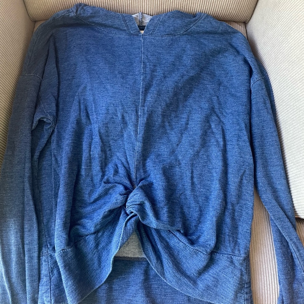 Anthro denim hoodie